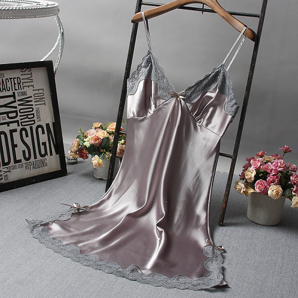 Wholesale Sexy Lingerie Sleepwear for Women – Hot Lace Cami Pajamas, Multiple Colors, Dropshipping Ready - grey
