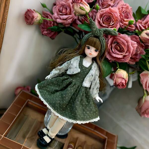 BJD Doll 6-Part Outfit Set for 30cm Dolls - Princess Dress-Up Clothes Kit for Girls & Collectors - Spearmint