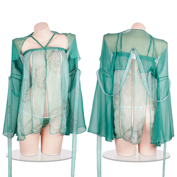 Huanqing original chinese ancient style sheer hanfu bustier dress - sexy lingerie for women, featuring elegant sheer fabric w...