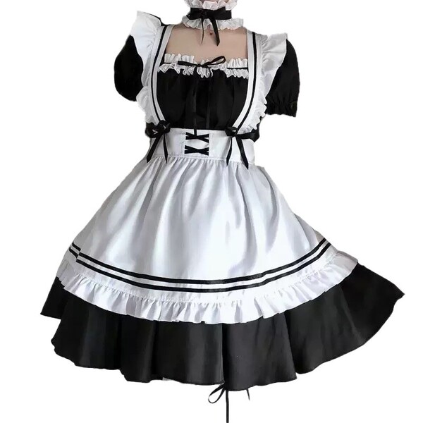 Moon mist plus size japanese maid costume - cute student lolita servant dress set for cosplay & anime fans