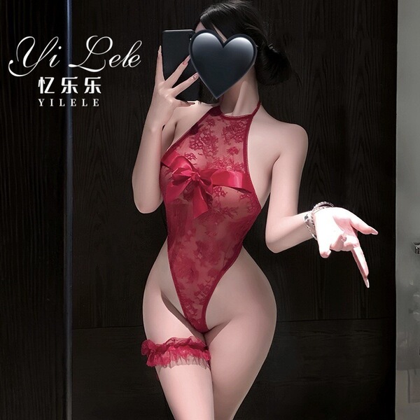 Seductive Secretary-Style Lingerie Set - Tempting Sleepwear for Women, No-Remove Design - red