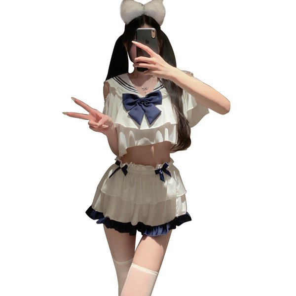 Sexy pure-yu schoolgirl outfit - cute jk uniform set with removable design, coquettish college style lingerie