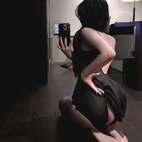 Sexy zip-front open-crotch dress, playful and tempting design, perfect for adults seeking pure allure and elegance.