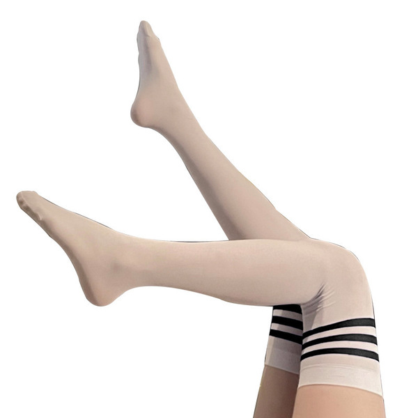 Sexy Innocent Schoolgirl Lingerie Set - Pleated Mini Skirt Costume Outfit for Role Play & Cosplay - Same style white school socks