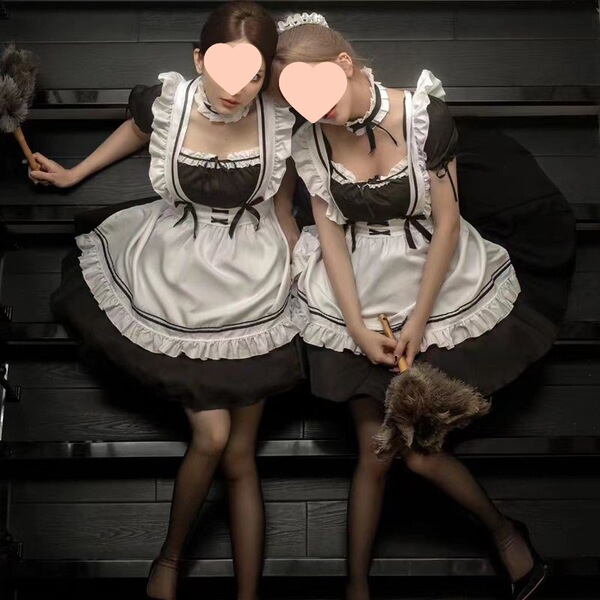 Halloween Maid Costume for Women - Sexy Cute Kawaii Dress Set, Plus Size Soft Girly Outfit for Cosplay & Parties - ¥M¥