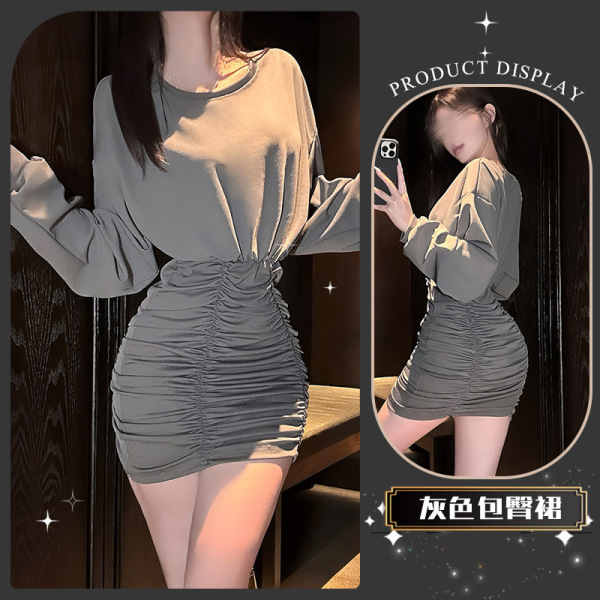Hong Kong Style Flirty Pleated Mini Skirt - Sensual Bodycon Lace Trim Corset Waistline Lingerie Dress - Your memories~