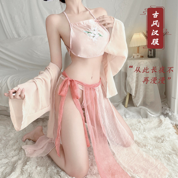 Vintage chinese erotic sleepwear featuring embroidery and seductive uniform style, perfect for night dreams.