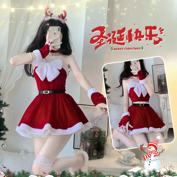 Rudolph-themed sexy lingerie set for women - christmas cosplay outfit, holiday party costume & halloween performance wear