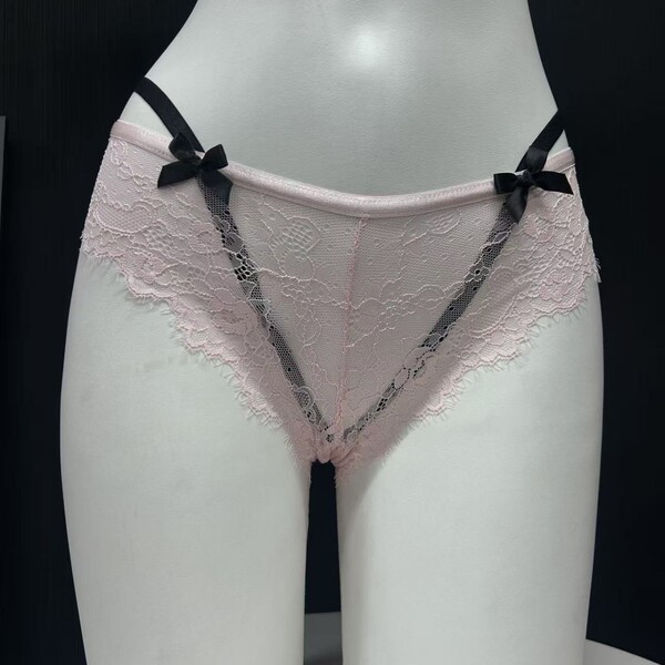 Pure & sweet lace womens mid-rise seamless cotton underwear featuring delicate lace design and soft fabric for comfort and br...