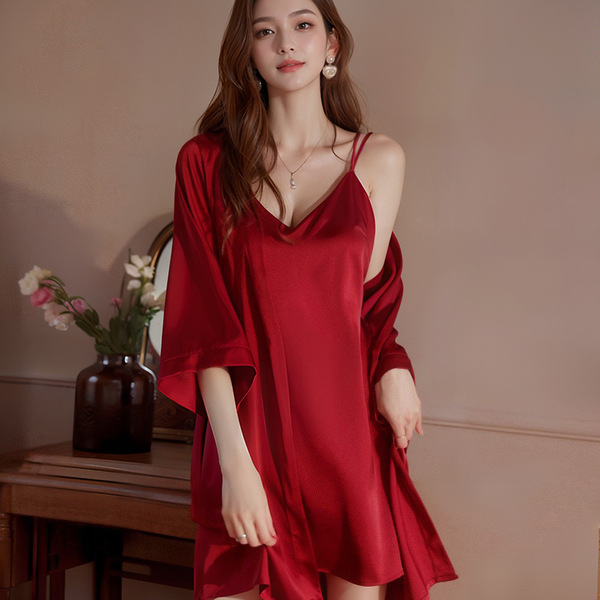 Seductive lace deep v-neck backless sleep dress for women, sexy lingerie sleepwear, easy-on bedroom outfit.