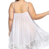Sexy Lace Sleep Dress for Plus Size Women - Elegant Europe and America-Style Nightgown, Busty & Curvy Friendly (Up to 20 thumbnail