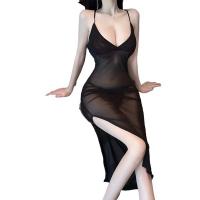 YeYiAi Plus Size Lace Sleepwear Set - Sexy Deep V-Neck Sheer Mesh Long Nightgown for Women 200 lbs thumbnail
