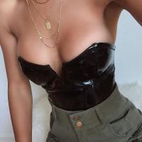Sexy Backless PU Bodysuit for Women - Trendy European-American Style Fall Winter 2021 Outfit thumbnail