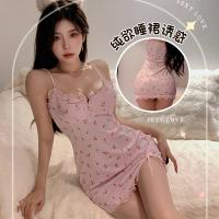 2025 Backless Lace Sleep Dress for Women – Sexy Deep V Cut, Floral Mesh Nightgown with Sheer Cutouts thumbnail