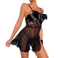 2025 Luxury Lace Lingerie Set – Sheer Backless Bodysuit Sleepwear for Women thumbnail