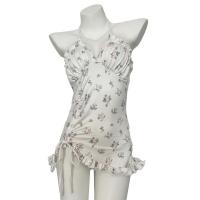 Floral Lace Low-Cut Pure & Sexy Matching Set - Sheer Mesh Cami & Bodycon Sleep Dress 2165 thumbnail