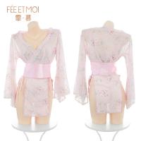 Feimu Japanese-Inspired Seductive Side-Open Thong Set – Breathable 3-Piece Lingerie for Effortless Intimacy thumbnail