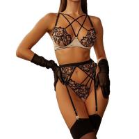 Sexy Lace Push-Up Bra Set - Underwire Lingerie 3-Piece Matching Set for Women thumbnail