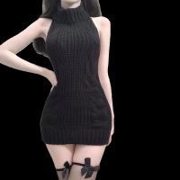 416 Sexy Sleepwear Set - Liquid-Fit Lingerie Dress with Sheer Mesh & Thigh-High Stockings for Romantic Nights thumbnail