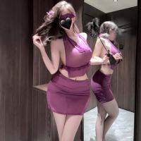 Plus Size Sexy Lingerie Set - Sheer Temptation Sleepwear, Two-in-One No-Remove Outfit for Curvy Women