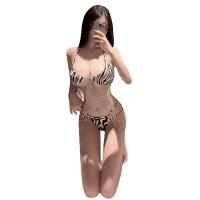 Factory-Outlet Sexy Striped Lace Bikini Set with Chain Detail - Tempting Two-Piece Swimwear 5267 thumbnail