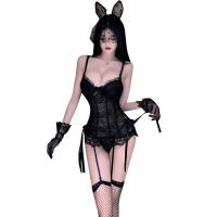 Rabbit Girl Lingerie Set - Sexy Open-Crotch Costume with Underwire Bra & Padded Cups, Hot Bunnies Outfit 5425 thumbnail