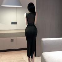 Women's Sexy Lace Bodycon Dress - Sheer Mesh Long Evening Gown for Nightclub & Date Nights thumbnail
