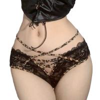 French Chic Lace Triangle Panties for Women – Sweet & Sensual Sheer Cross-Back Bare-Fit Underwear thumbnail