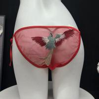 Guiyun Vintage Phoenix Lace Bikini Panties - Sheer Retro Feminine Mesh Underwear with Ties, Plus Size Sexy Lingerie thumbnail