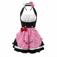 Starry Night Kitty Cat Lingerie Set – Sexy Cute Maid Costume with Bow & Apron, 9644 thumbnail