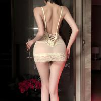 Yese Yese High-End Deep V Lace See-Through Sexy Bodycon Lingerie Set 9661 thumbnail