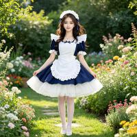 Adorable Bow Cosplay Dress - Student Maid Outfit & Lolita Style Daily Dress for Girls thumbnail
