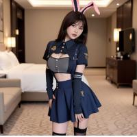 Adorable Bunny Police Uniform Cosplay Set - Cute & Sexy JK Student Role Play Outfit for Women thumbnail