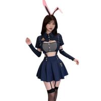 Adorable Bunny Police Uniform Cosplay Set - Cute & Sexy JK Student Role Play Outfit for Women thumbnail