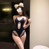 Adorable Dog Bone Lace Bodysuit - Sexy Cut-Out Tight-Fit Women's Matching Set thumbnail