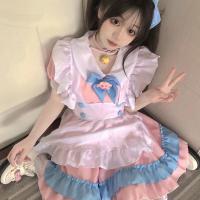 Adorable Japanese Lolita Maid Dress - Cute Soft Kawaii Cosplay Outfit for Daily Wear, Anime & Stage Performance thumbnail
