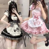 Adorable Maid Costume for Women - Kawaii Cat Lolita Dress, Japanese Anime Cosplay Outfit with Petticoat & Accessories thumbnail