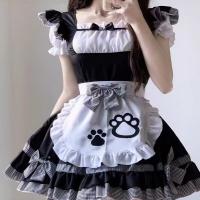 Adorable Maid Costume for Women - Kawaii Cat Lolita Dress, Japanese Anime Cosplay Outfit with Petticoat & Accessories thumbnail