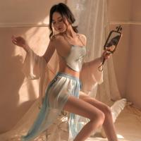 Aesthetic Hanfu-Inspired Sleep Set for Women – Minimalist Bedroom & Date Night Loungewear thumbnail