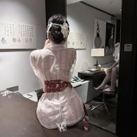 Ancient Chinese Hanfu Costume Set - Qin-Han Dynasty Drag-Tail Court Style Erotic Lingerie & Kimono-Inspired Outfit thumbnail