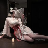 Ancient Chinese Hanfu Robe Set - Qin-Han Dynasty Inspired Drag-Tail Court Dress with Matching Lingerie & Kimono Style thumbnail