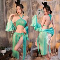 Ancient Chinese Style Moon Goddess Lingerie Set – Hanfu-Inspired Sensual Celestial Bra & Panty Outfit thumbnail