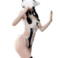 Anime Maid Costume Set - Sexy Cosplay Lingerie Bodysuit with Adjustable Straps & Soft Fabric thumbnail