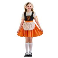 Bavarian Children's Dirndl Dress - Oktoberfest Bavarian Girl Costume, Lolita Farmhouse Style Dress for Girls thumbnail