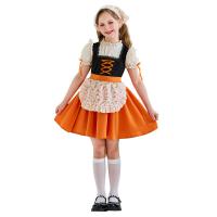 Bavarian Children's Dirndl Dress - Oktoberfest Bavarian Girl Costume, Lolita Farmhouse Style Dress for Girls thumbnail