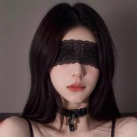 Black Lace Blindfold Mask for Masquerade Party - Elegant Erotic Lingerie Accessory, Wholesale Costume Eyewear thumbnail