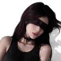 Black Lace Blindfold Mask for Masquerade Party - Elegant Erotic Lingerie Accessory, Wholesale Costume Eyewear thumbnail