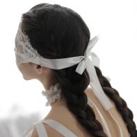 Black Lace Eye Mask for Adults - Elegant White & Black Sensual Sleep & Roleplay Accessory thumbnail