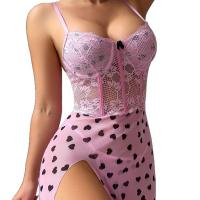 Black Lace Sexy Lingerie Set with Heart Detail - Seductive Two-Piece Bra & Panty for Women thumbnail