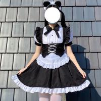 Black & White Gothic Lolita Maid Dress - Japanese Export Style Halloween Costume for Women thumbnail